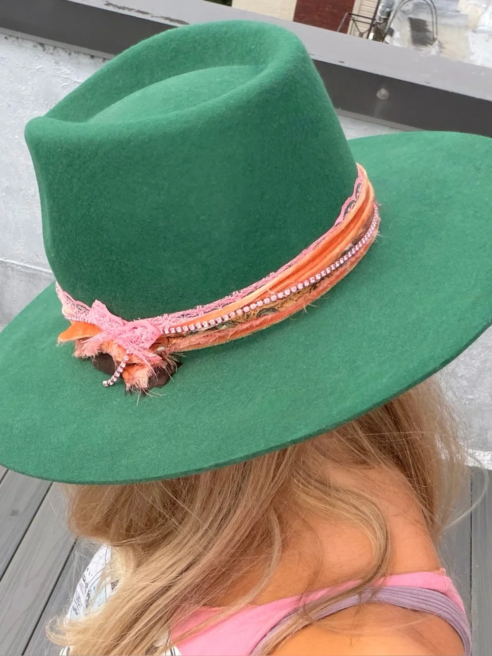 Emerald Green 100% Aussie Wool Hat | Size 57 | One-of-a-Kind
